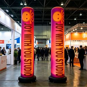 Colonne d'air lumineuse LED personnalisée en tissu Oxford durable, imprimée par sublimation, pour exposition commerciale et événementielle - Product Image 1