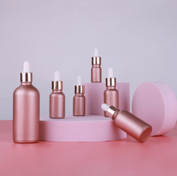 5ml 10ml 15ml 30ml 50ml 100ml De Luxe Rose En Verre Flacon compte-gouttes Or Rose Huile Essentielle Bouteille