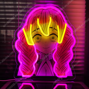 Anime <span class=keywords><strong>Demon</strong></span> LED <span class=keywords><strong>Neon</strong></span> Lights Sexy Girl Lámpara acrílica con impresión UV Decoración para el hogar Letrero electrónico Personaliza tus propias imágenes - Product Image 1