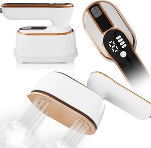 Fer à vapeur électrique portable 110 ml, utilisation humide/sèche, semelle en titane, 1200 W, sortie de vapeur continue, usage domestique et commercial, réglage de la température - Product Image 1