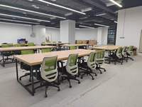 Chaise de bureau ergonomique GAOSHENG GT1-WOO-C à dossier moyen, certifiée BIFMA, en maille verte, réglable en hauteur, avec siège coulissant
