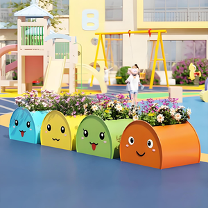 Les boîtes à fleurs en acier galvanisé de haute qualité conviennent aux boîtes à fleurs extérieures modernes utilisées dans la décoration de restaurant d'hôtel - Product Image 2