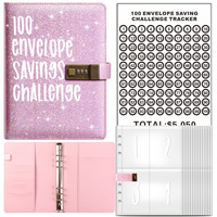 Enveloppes Joytop de taille A5 100 personnalisée en gros, jeu de classeurs avec serrure pour économiser de l'argent