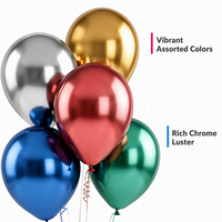 Ballons de fête en latex métallisé chromé de 12 pouces pour décoration de fête, vente en gros