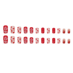 Ensemble de 24 pièces d'ongles Sweet Girl Heart Glitter Style français pour manucure rouge de Noël ou de la <span class=keywords><strong>Saint</strong></span>-<span class=keywords><strong>Valentin</strong></span> - Product Image 5