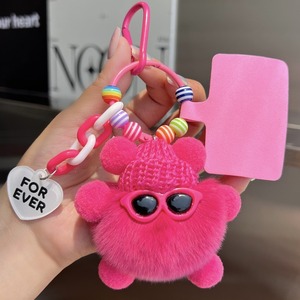 2025 oferta caliente al por mayor llaveros de felpa listos para enviar colgante de llavero de coche de <span class=keywords><strong>juguete</strong></span> de peluche de dibujos animados - Product Image 1