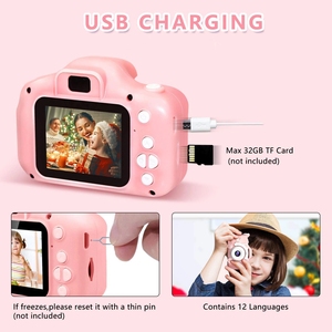 Çocuklar kamera oyuncaklar erkek kız çocuk için dijital kamera çocuk Selfie Video kamera doğum günü festivali oyuncak çocuklar için - Product Image 5