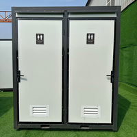 Cabine de toilettes mobile préfabriquée en panneaux sandwich, personnalisable en usine, écologique, pour extérieur, sanitaires publics, camping