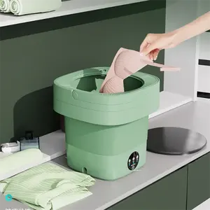Labadoras De Ropa Faltbare Tischplatte 6,5 l/10l Mini-Waschmaschine Klein mit Trockner All-in-One-Waschmaschine für Kleidung und Schuh
