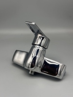 Robinet de douche mitigeur chaud/froid en acier inoxydable chromé avec cartouche céramique