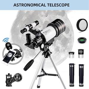 Telescópio Astronômico de Alta Definição F30070 para Crianças e Adultos, Abertura de 70mm, Refrator Infantil 15x-150x para Uso Externo - Product Image 2