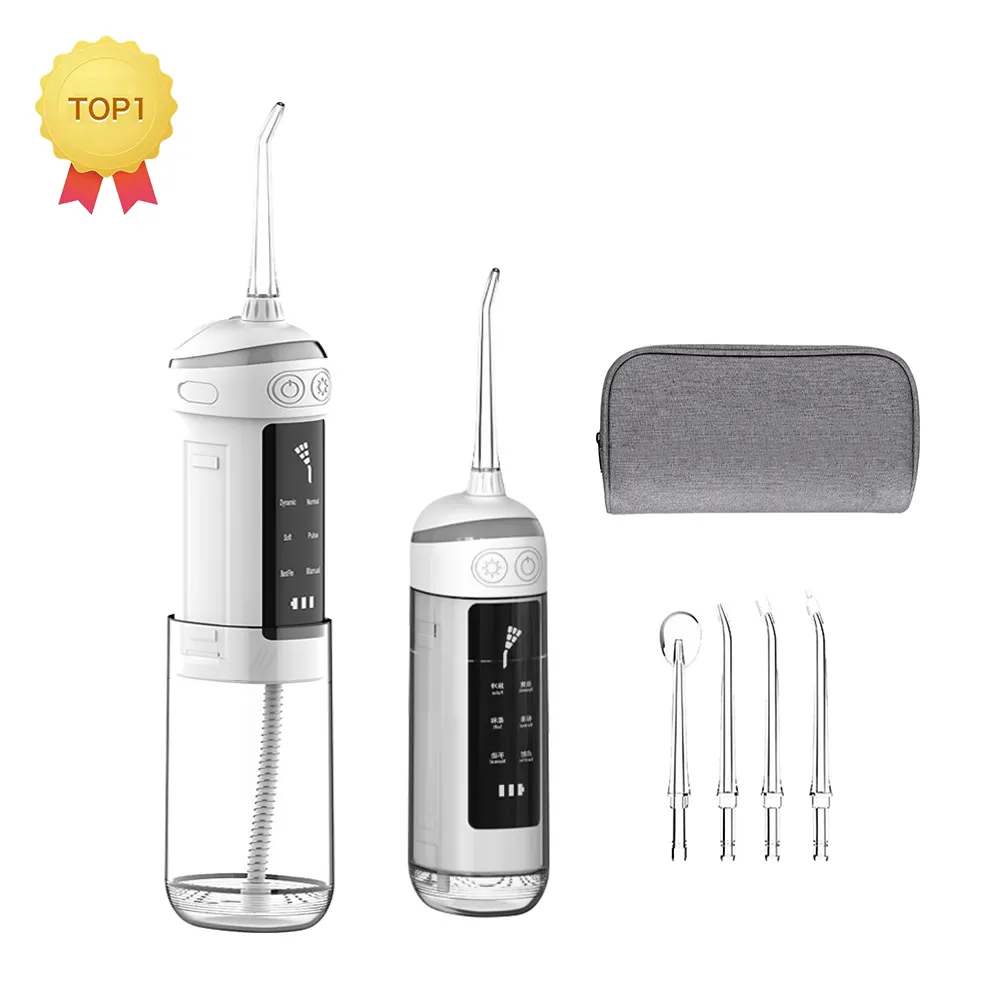 Amazon Hot Products Portable IPX7 Black Cordless Teeth Cleaning Mini Tank Water flosser Dental Oral Irrigator for Traveling