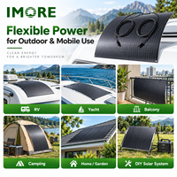 Panneau photovoltaïque flexible 120W monocristallin léger avec câble MC4 pour camping-car, bateau, toit, balcon et utilisation mobile de PV