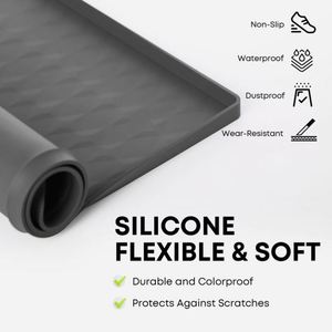 Protecteur de dessus pour lave-linge et sèche-linge, tapis en silicone imperméable et lavable pour la protection supérieure des machines à laver et à sécher - Product Image 5