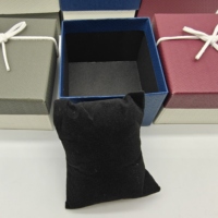 Offre Spéciale YHC-t02 luxe carton papier couvercle et base boîte de montre avec oreiller insérer bijoux boîte-cadeau avec noeud papillon