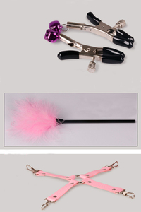Conjunto de Bondage Erótico para Parejas Adultas, Juego de 10 Piezas <span class=keywords><strong>con</strong></span> Correas SM, 100% Impermeable, Rojo/Rosa/Negro - Product Image 3