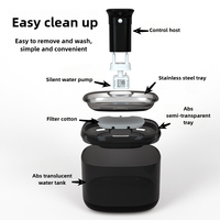 Fontaine à eau automatique pour chat intelligente, capacité 2L, écologique, avec écran LCD, design intelligent, rechargeable sans fil, capteur