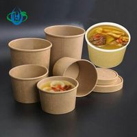 Bol à pâtes écologique pour la livraison de nourriture, en carton blanc de qualité supérieure, étanche, biodégradable, entièrement recyclable