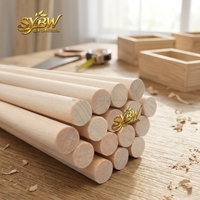 Vente en gros de tiges en bois, longueur 48 pouces, diamètres de 3,2 mm à 22,2 mm, directement de l'usine, idéales pour la fabrication de meubles, le bricolage et le jardinage