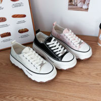 Chaussures en toile à semelle épaisse, nouvelle collection été 2026, version coréenne à plateforme, chaussures décontractées polyvalentes pour étudiants, style éponge.