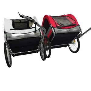 Bike Dog Trailer Carrier For Small And Large Pets Easy Folding Cart Frame With Quick Release Wheel
