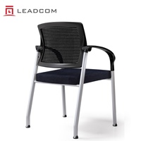 Chaises de formation ergonomiques en maille empilables LEADCOM LS-547A, chaises de bureau en métal pour salle de classe et salle de conférence