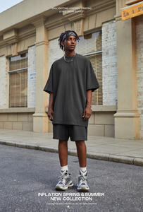 Pantalones cortos de chándal de verano personalizados, pantalones cortos de felpa francesa, ropa de calle de algodón pesado, pantalones cortos de carga holgados - Product Image 2