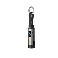 Câble de charge tressé en nylon 4-en-1 avec affichage de puissance, charge rapide 65W, câble de données court 0,2M, portable et personnalisable