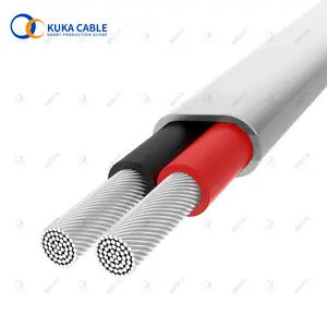 Marine Cable 2*14AWG Waterproof Marine Wire Copper Construction Insulated Cable 2 Core White 240 V Low Voltage Cable