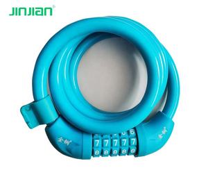 Jinjian 2024 coloré câble serrure vélo combinaison chaîne vélo câble combinaison serrure journal pour vélo - Product Image 5