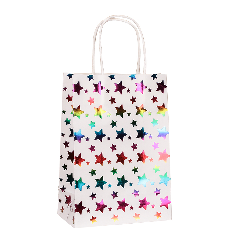 Оптовая продажа изготовленный на заказ логотип напечатанный крафт-бумажный небольшой мешок подарка для упаковки