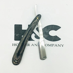 Barber <b>Razor</b> High Quality <b>Straight</b> Shaving <b>Razor</b> with wood handle Black Pakka wood handle barber <b>razor</b> - Product Image 1
