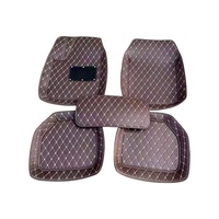 Ensemble complet de tapis de sol de voiture 7D en diamant, ajustement parfait, double couche, cuir PVC, bobine 5D, tapis de voiture, tapis de sol de voiture