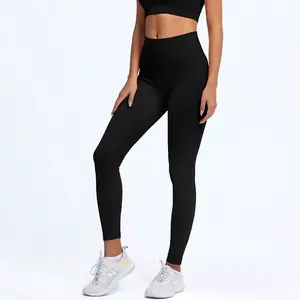 New Leggings Spring And Summer Women's Solid Color Seamless Sports Yoga Fitness Leggings