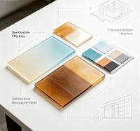 Film TPU personnalisé teinté, couleur translucide de toute teinte, pour diffuseur d'éclairage d'ambiance et panneau décoratif architectural