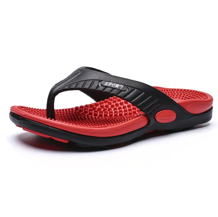 2021 Wholesale Massage Flip Flops Summer Slippers Beach Sandals Comfortable Men Casual Shoes Fashion Footwear