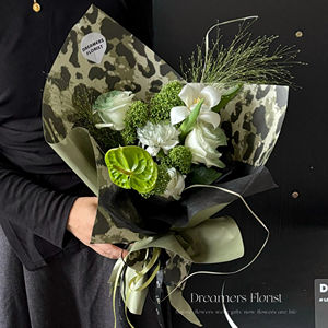 ศิลปะกระดาษห่อพิมพ์ลายม้าม้าสองด้านสำหรับเก็บช่อดอกไม้วัสดุร้านดอกไม้ - Product Image 4