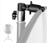 Réflecteur en Aluminium Clip Photographie Fond de Studio Réflecteur Softbox Disque Porte-Support de Fixation pour Support De Lumière