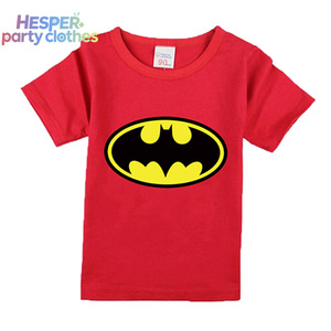 T-shirt d'été en coton à manches courtes style HESPER pour garçons, uniforme de l'équipe Bat Man, style décontracté, costume d'Halloween - Product Image 2