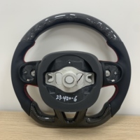 Volant sport en fibre de carbone et cuir Nappa avec LED pour RTS Dodge Charger 2015-2022