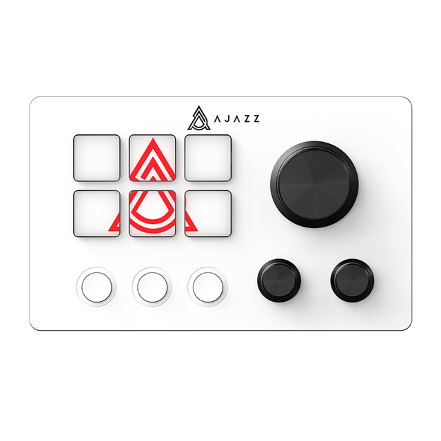 Ajazz AKP03E Ergonomic Wired Keypad Knob Controller 6 Keys Programmable Buttons 1.5kg for PC Gaming Console Desktop Controller