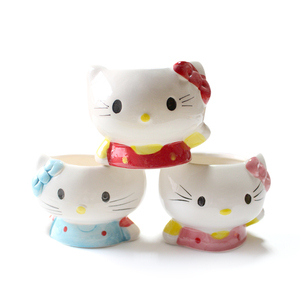 Hola <span class=keywords><strong>Kitty</strong></span> dibujos animados lindo gato barato cerámica suculentas Macetas - Product Image 1