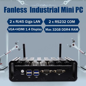 Mini PC sans ventilateur OEM Core I7-4500U, 1x slot DDR4, max 32 Go de RAM, 4x USB3.0, HD VGA, WiFi5, Gigabit Ethernet, <span class=keywords><strong>pour</strong></span> bureau, Linux, micro-<span class=keywords><strong>ordinateur</strong></span> - Product Image 1