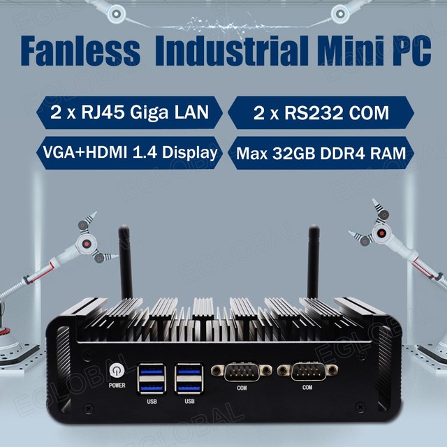OEM Core I7-4500U 1x DDR4 Slot Max 32GB RAM Mini PC Fanless 4x USB3.0 HD VGA WiFi5 Gigabit Ethernet Office Linux Micro Computer