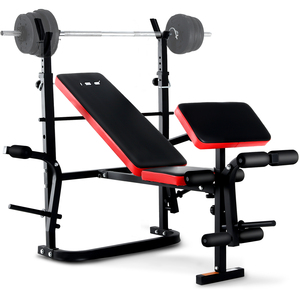 <span class=keywords><strong>Banc</strong></span> de musculation pliable et réglable avec presse à jambes, <span class=keywords><strong>banc</strong></span> d'entraînement inclinable à 5 niveaux pour la musculation à domicile - Product Image 1