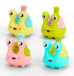 Jouets écologiques pour enfants Presse en plastique de dessin animé Hibou Toboggan Jouet Presse et Aller Jouets