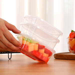 Rectangular Food Storage Containers 0-1L Plastic <b>Lid</b> <b>Microwave</b> Safe For Lunch And Snacks - Product Image 2