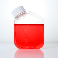 Bouteille de culture cellulaire stérile en plastique PET de 500 ml, flacon de réactif de laboratoire pour le stockage de milieux de culture de sérum, OEM ODM