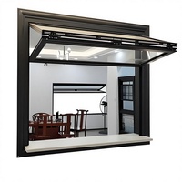 Fenêtres pliantes modernes en aluminium, fenêtres pliantes à ouverture verticale, insonorisation, fenêtres en aluminium à double vitrage.