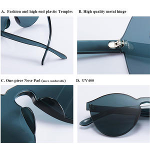 Nuevas Gafas de Sol Integradas Estilo Cross Border con Protección UV400, Montura de PC Negra, Unisex, para Viajes, Conducción y Protección Solar - Product Image 2